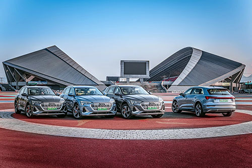 嵊泗奥迪车的室外展览活动拍摄